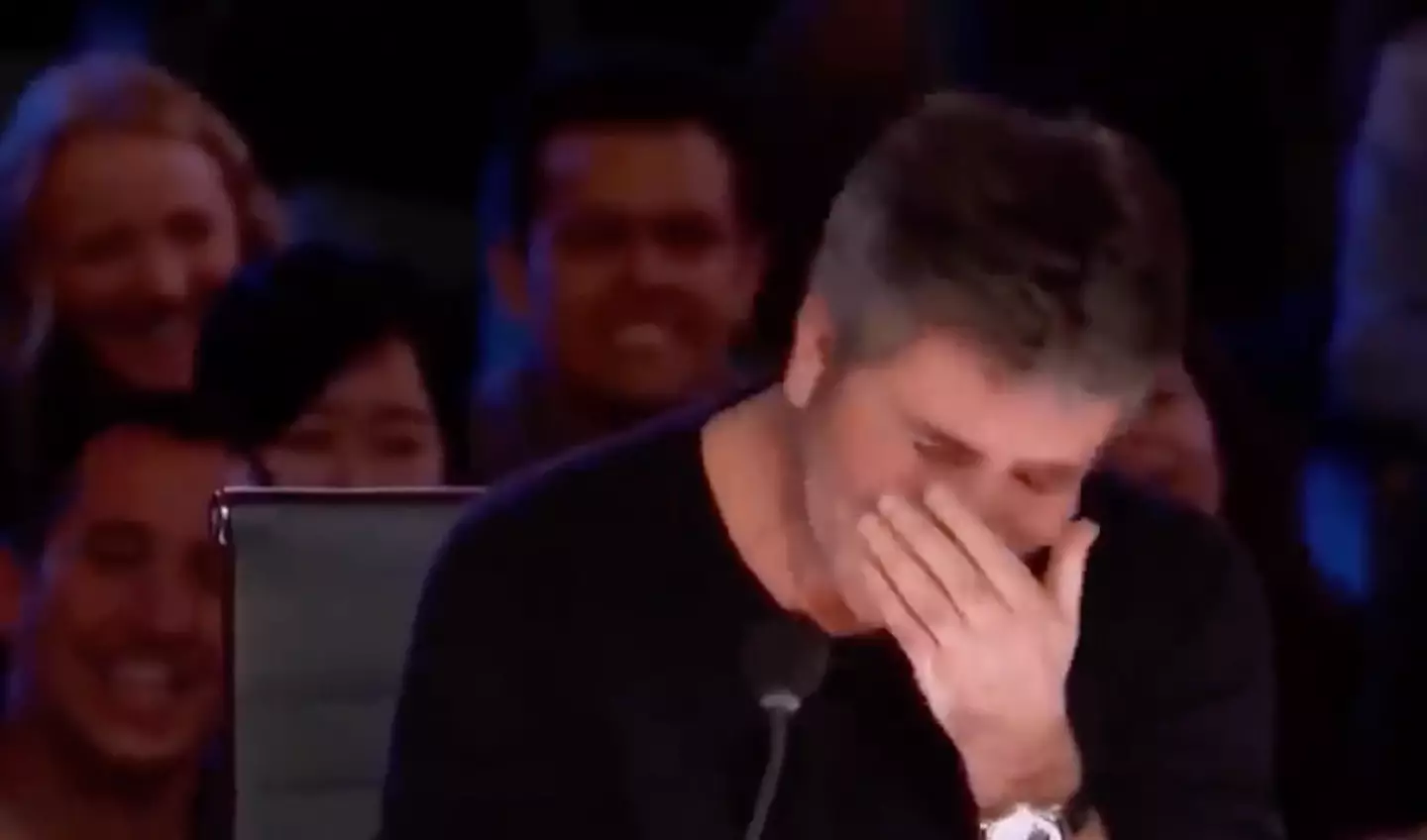 Even Simon Cowell was left in stitches. Credit NBC