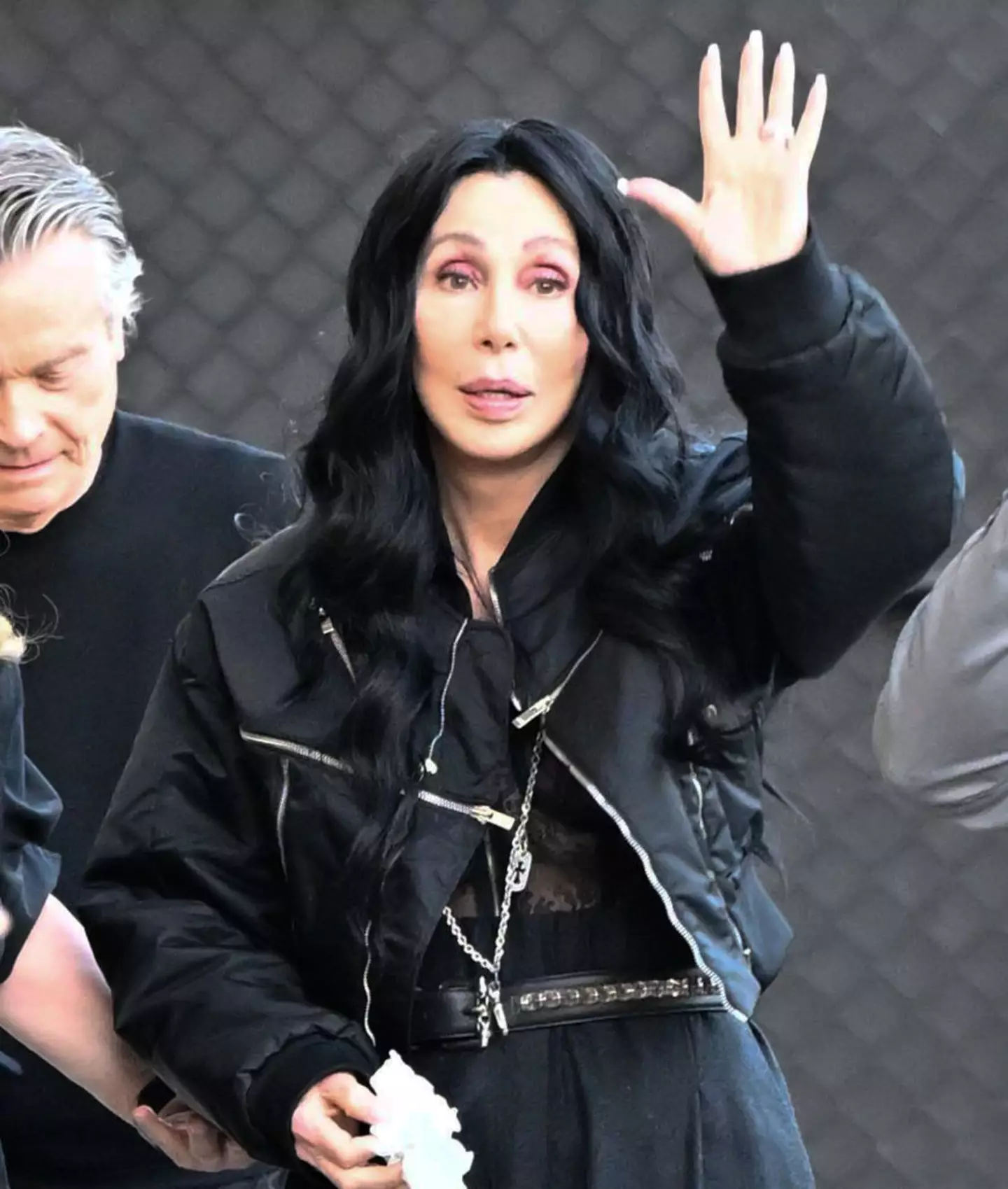 Cher arriving in LA for the Jimmy Kimmel Live show (DUTCH/Bauer-Griffin/GC Images)