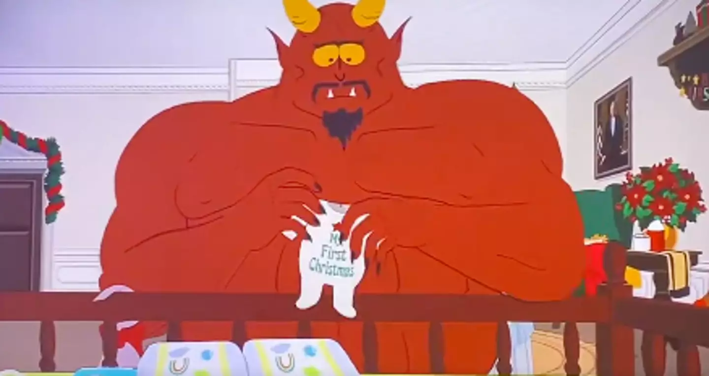 Satan was left devastated over the loss of his baby (Comedy Central)