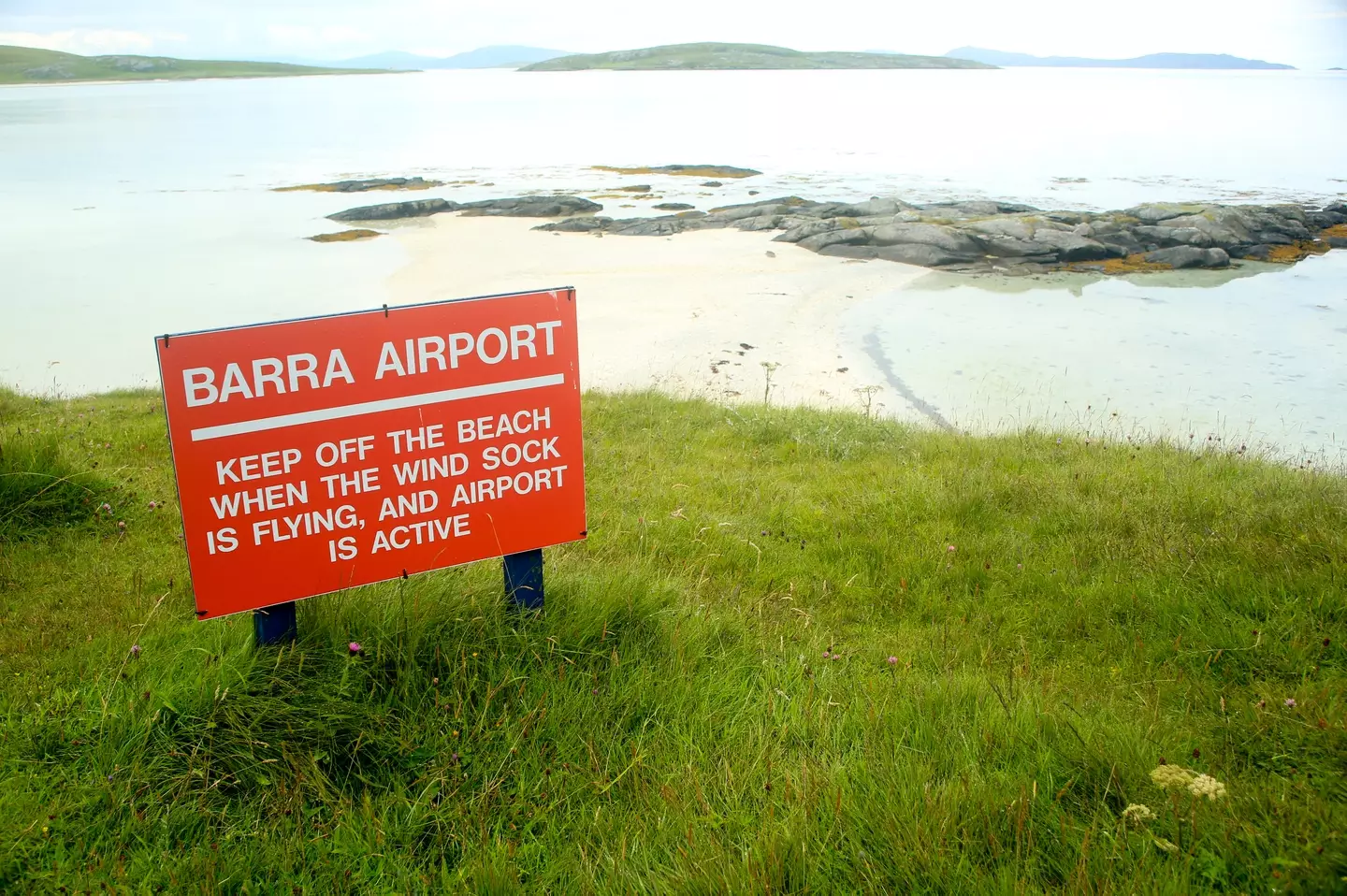 Barra's runway can disappear at high tide.