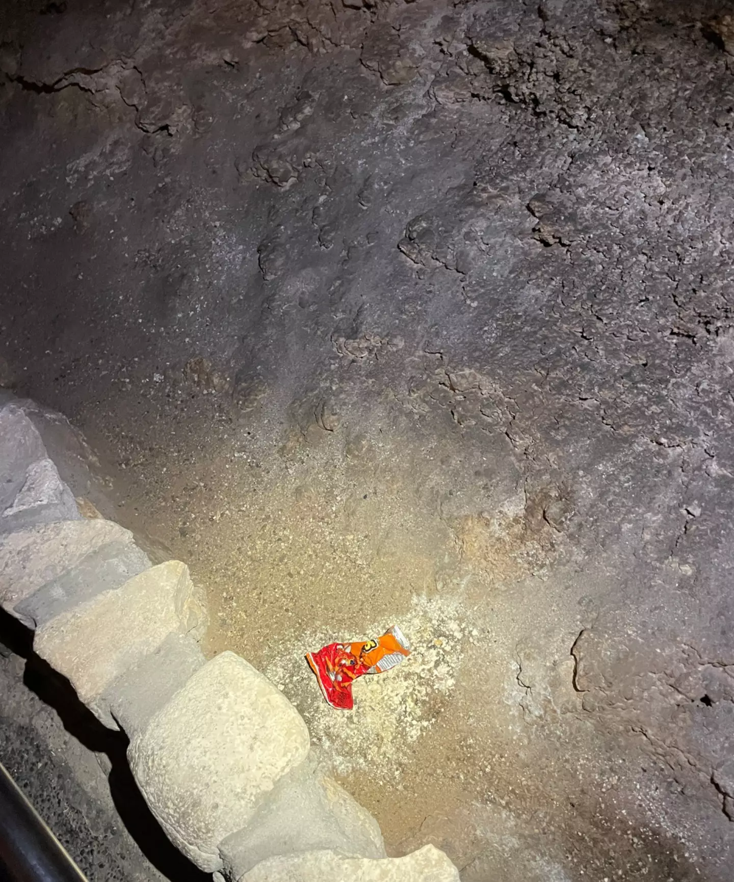 Where the cheesy crisp evidence was found (Carlsbad Caverns National Park/Facebook)