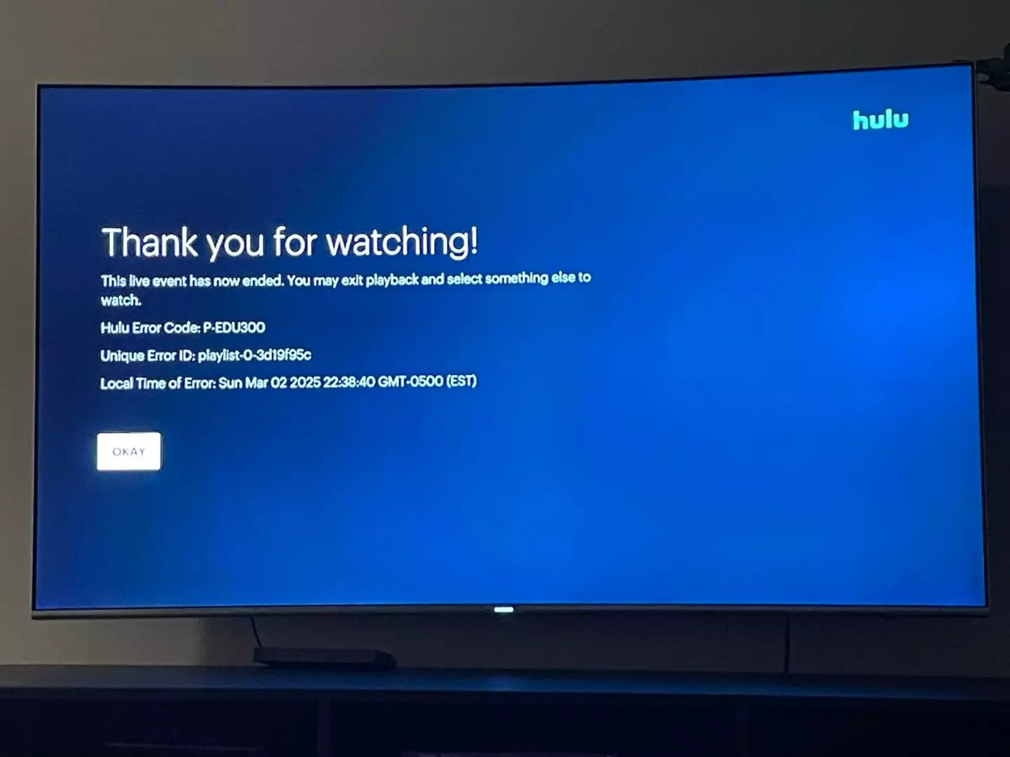 Some viewers reported the coverage as cutting out before the two final awards had been announced (Twitter/ @Great_Katzby)
