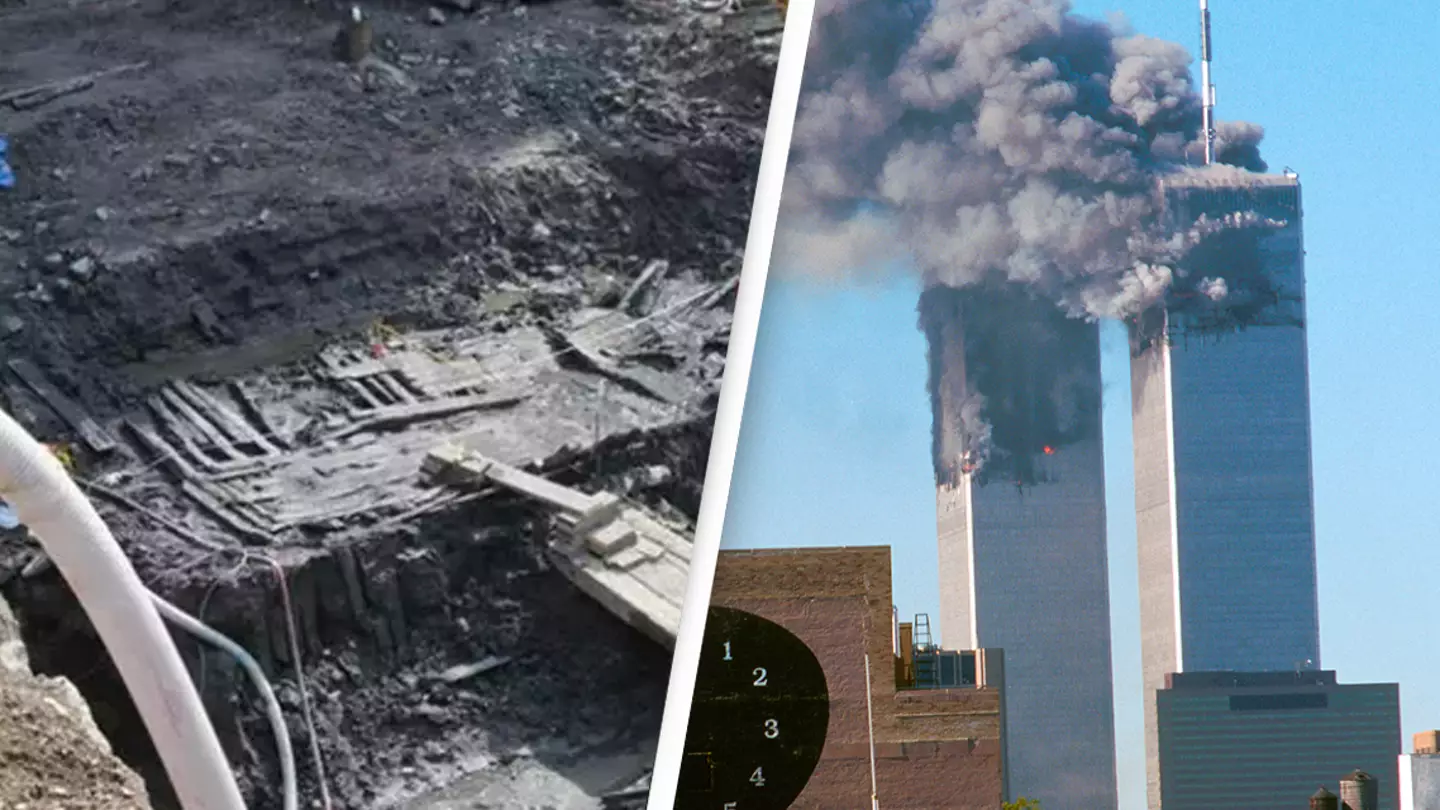 Crews discovered a huge shipwreck underneath the foundations of the World Trade Center Towers after 9/11
