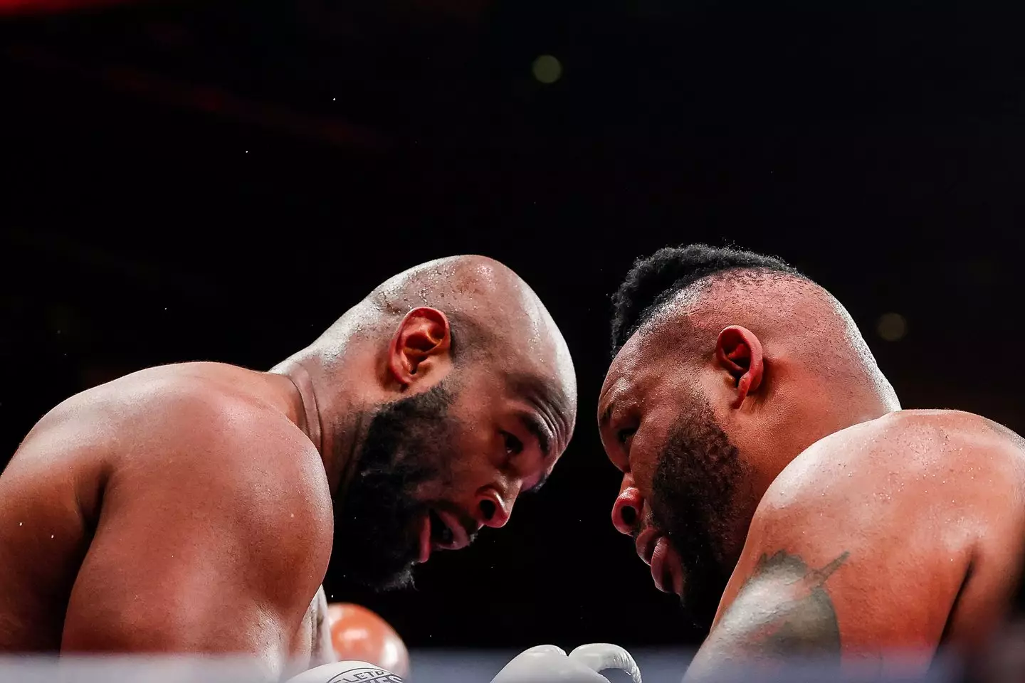 The pair faced off in the ring (Ishika Samant/Getty Images)
