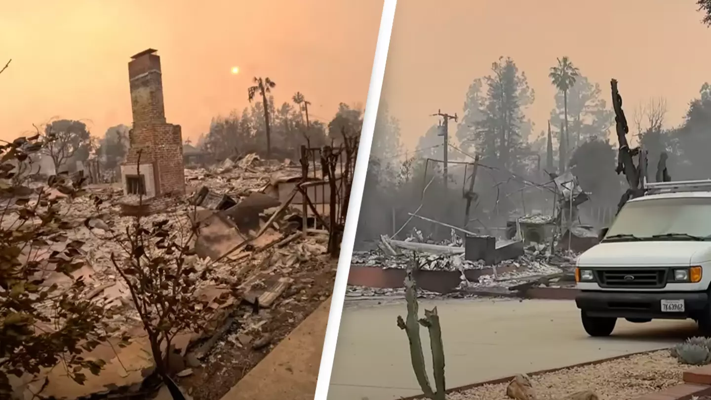Man takes dangerous ride through LA wildfire disaster zones and reveals scenes 'straight from the apocalypse'