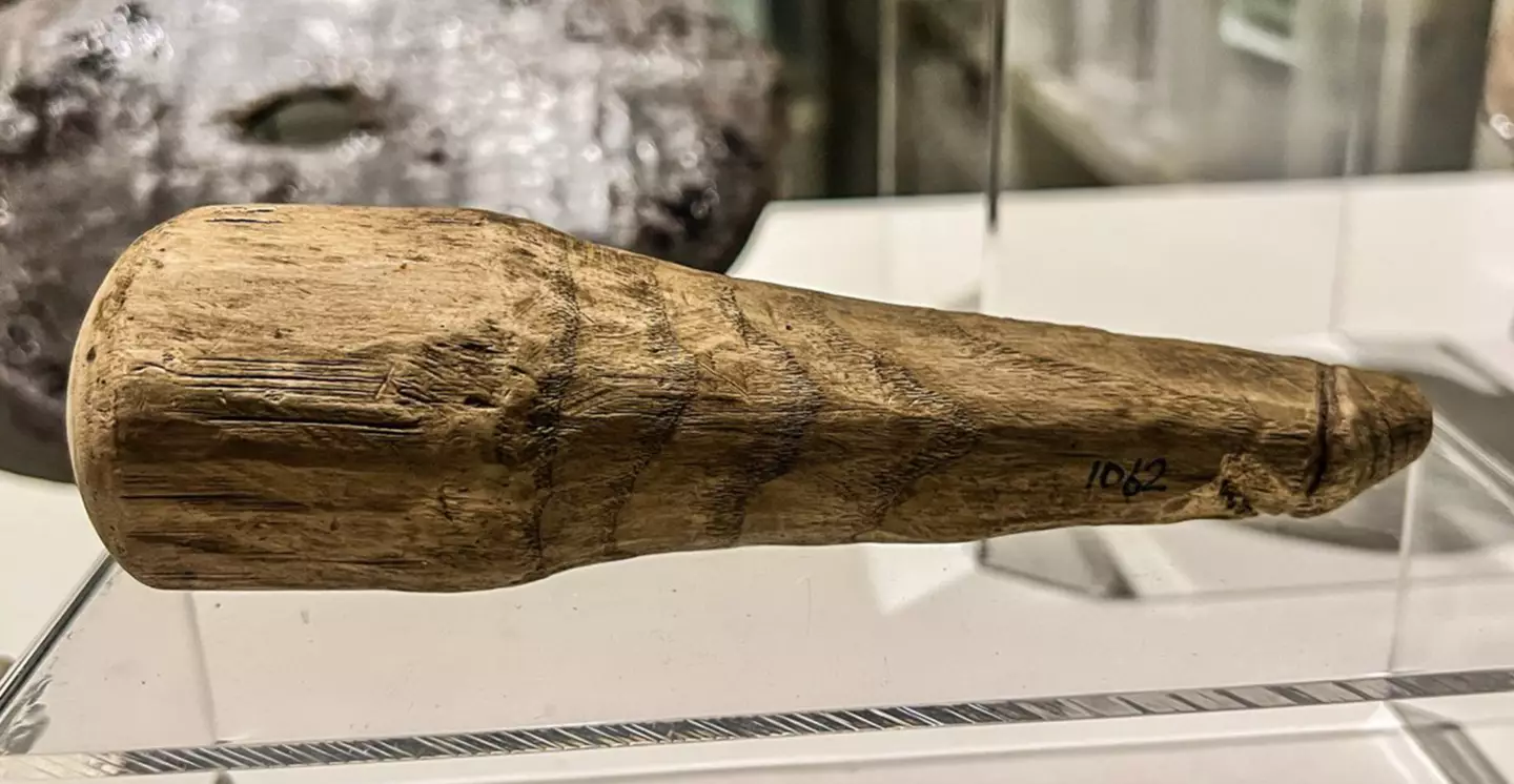 The phallic object was made from wood. Credit:The Vindolanda Trust