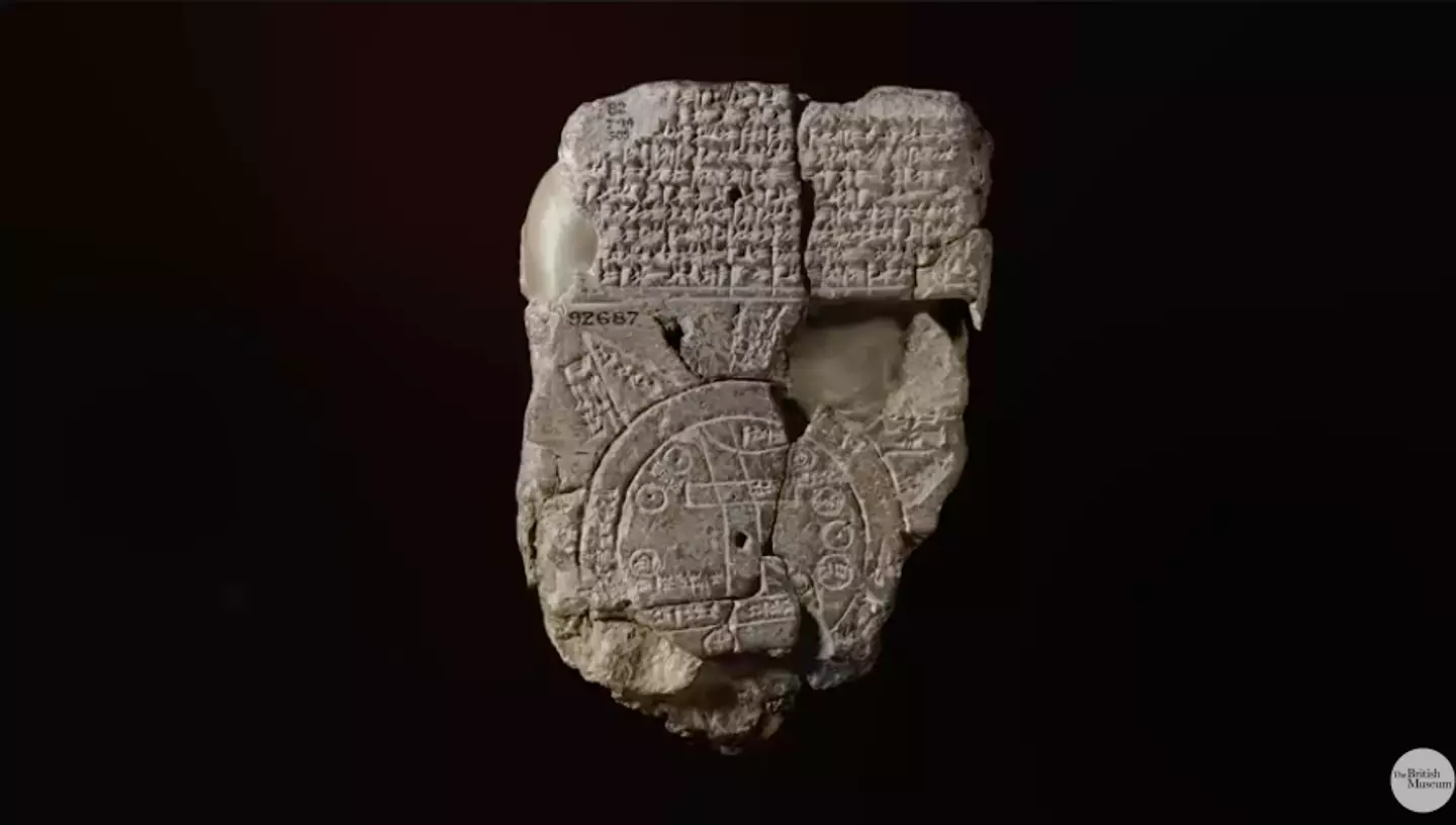 The Imago Mundi is a Babylonian map on display at the British Museum. (YouTube/The British Museum)