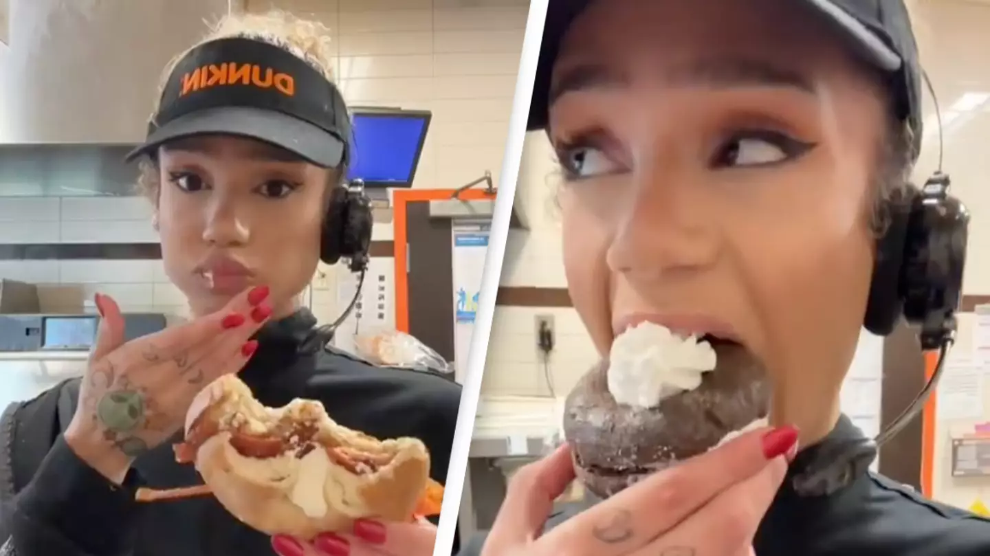 Dunkin' Donuts worker shows everything she eats 'in a day at work' and it's left people shocked