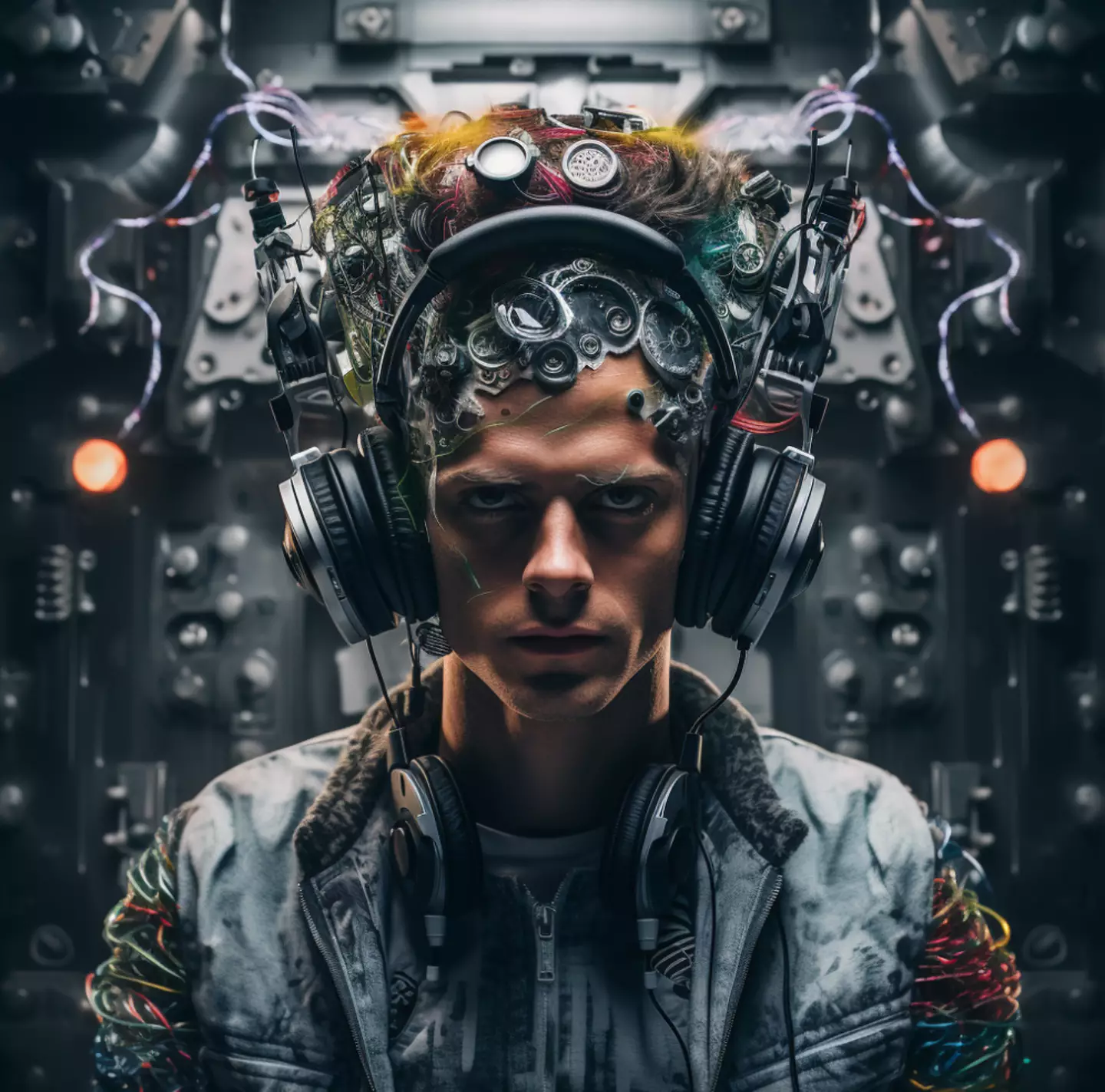 Yes, the average techno fan is wearing two sets of headphones and has become more machine than man.