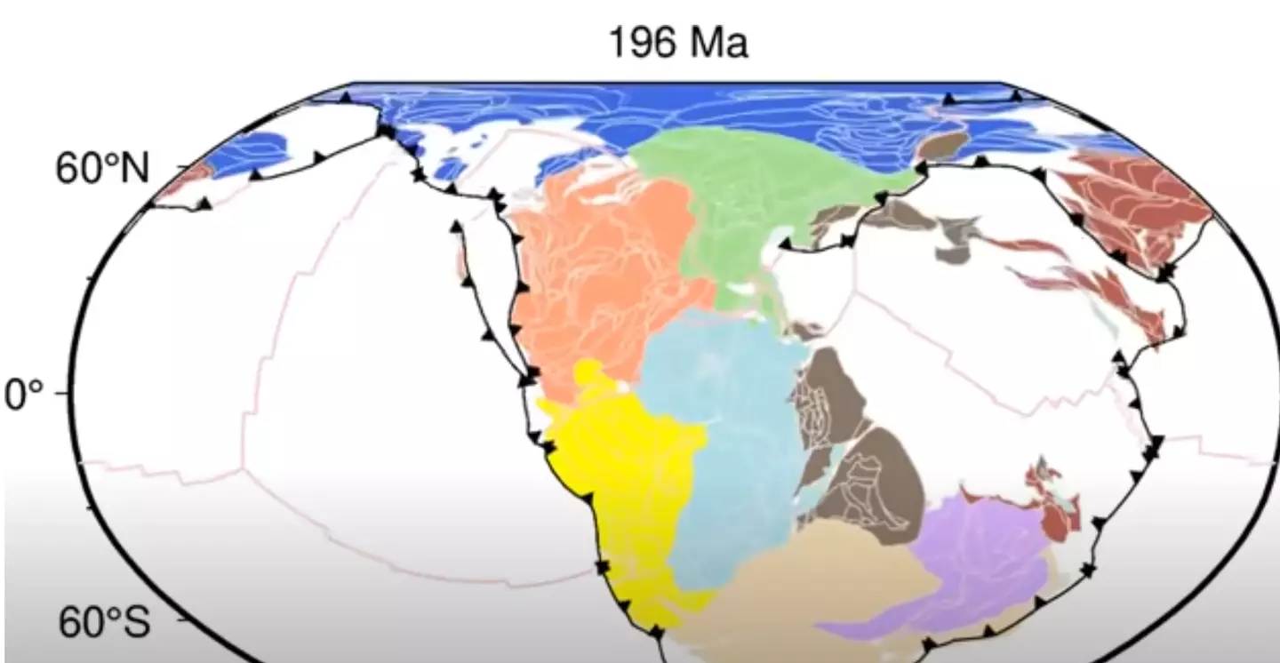 Pangea makes an appearance in the video as we go back millions of years (Tectonics and Earth Systems Group)