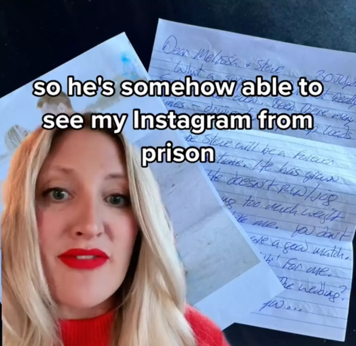 Melissa clarified she doesn't reply to her father's letters.