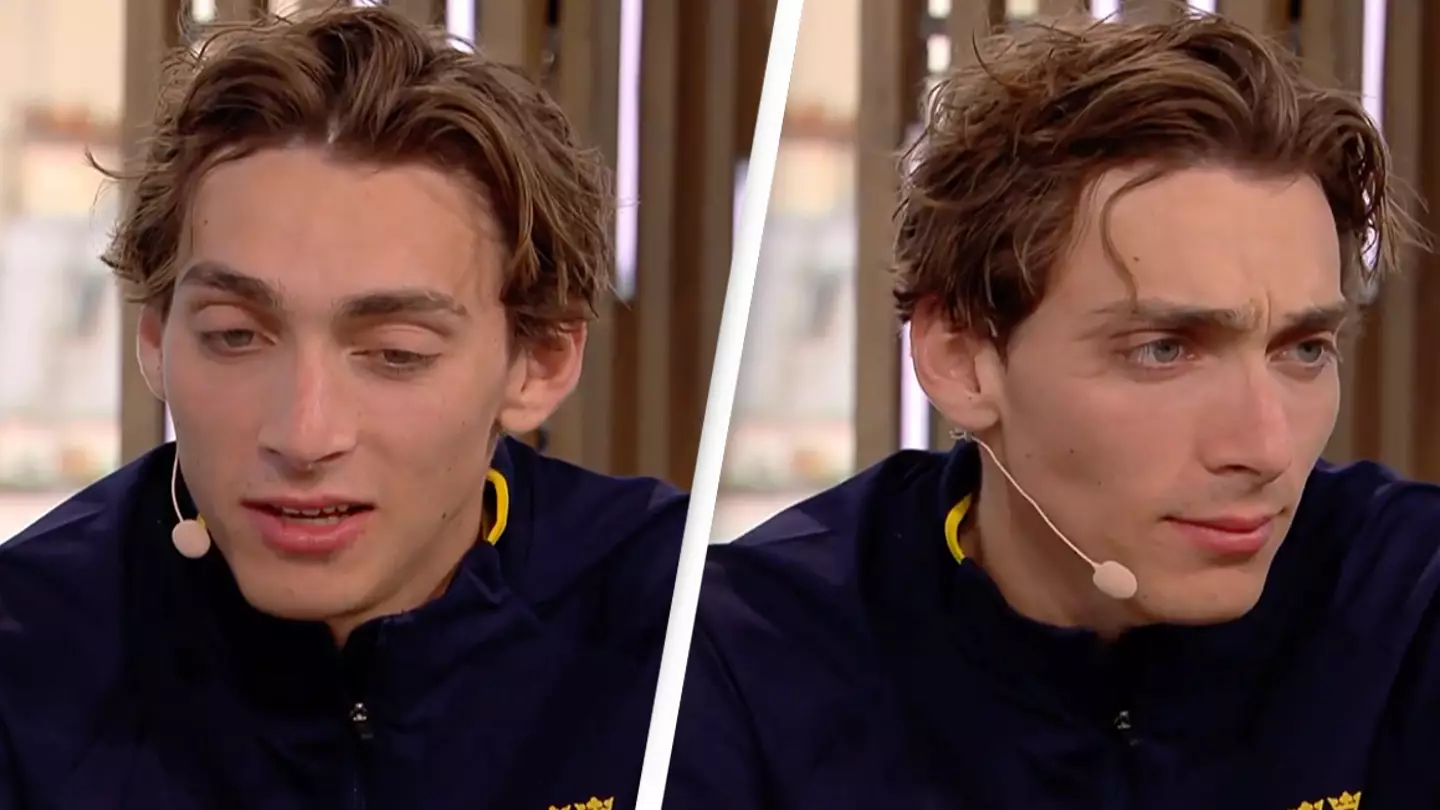 Hilarious moment Olympic champion appears 'visibly hungover' on morning TV day after pole vault final