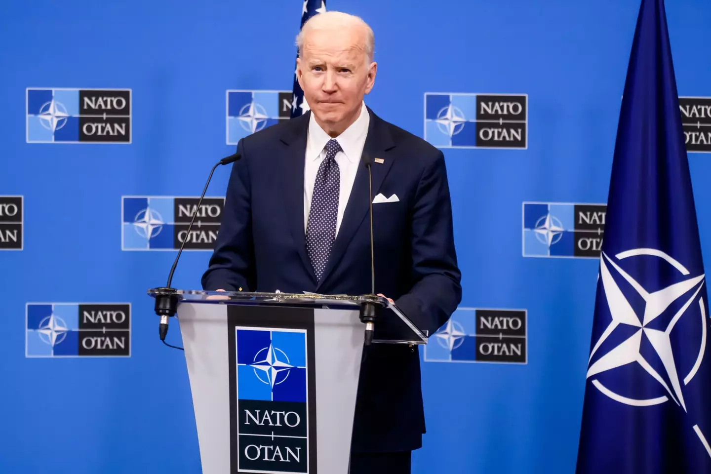 Joe Biden says he's not allowed to enter Ukraine.