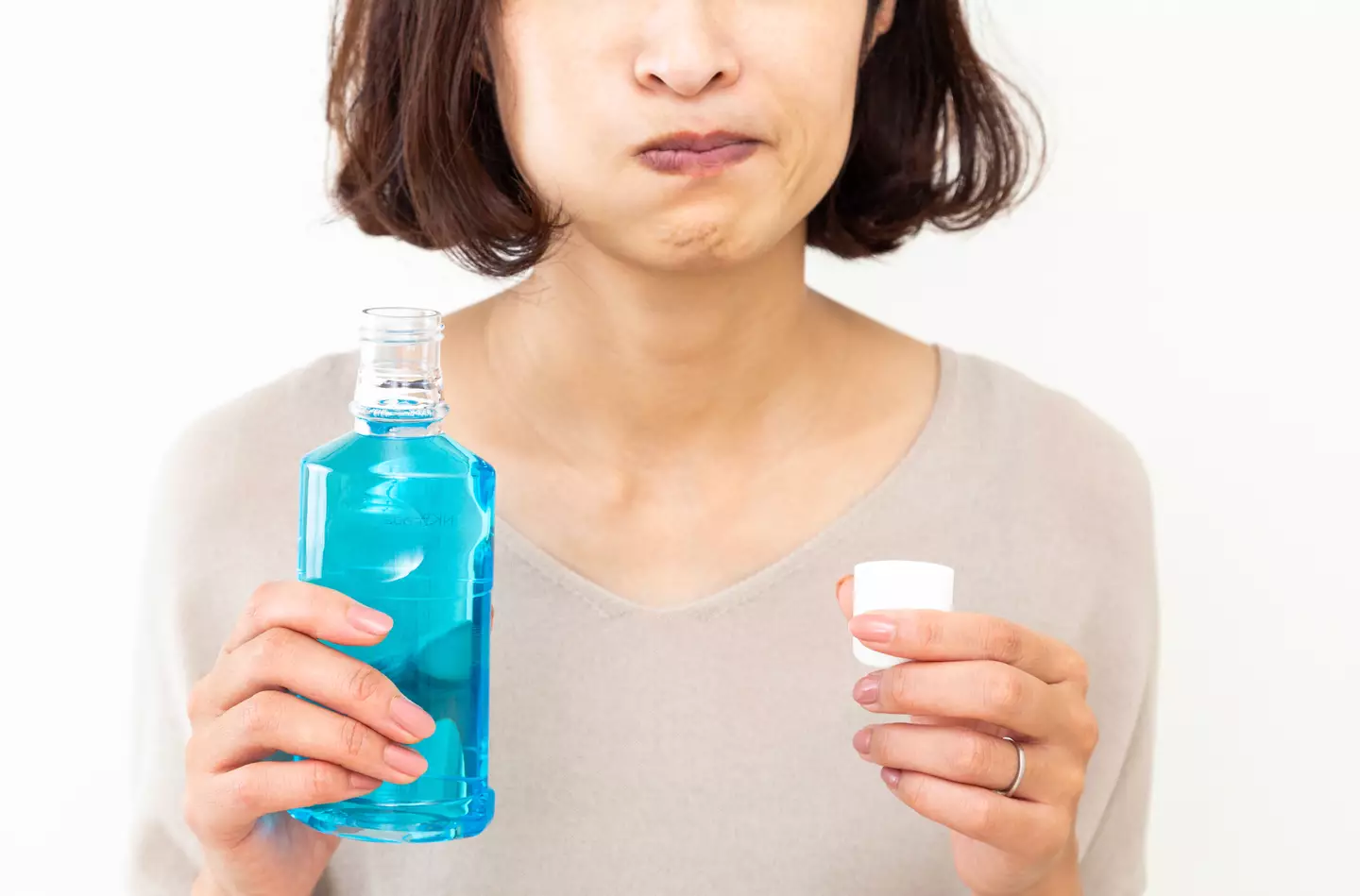 Alcoholic mouthwashes are more concentrated than alcoholic drinks(Getty Stock Image)