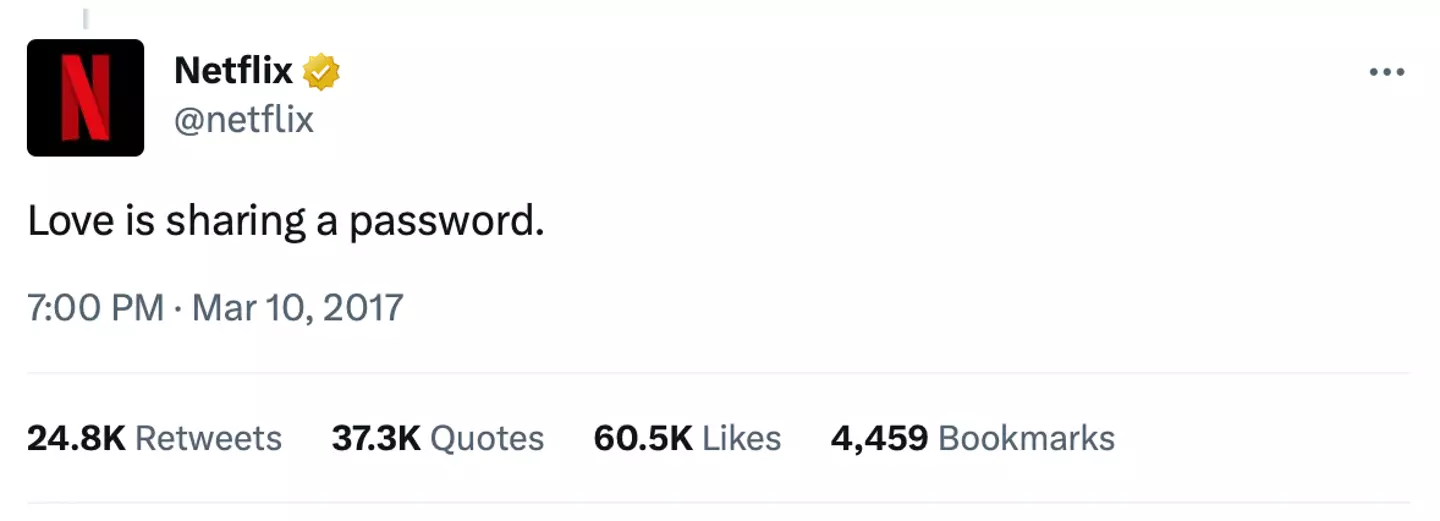 The rather ironic tweet is visible.