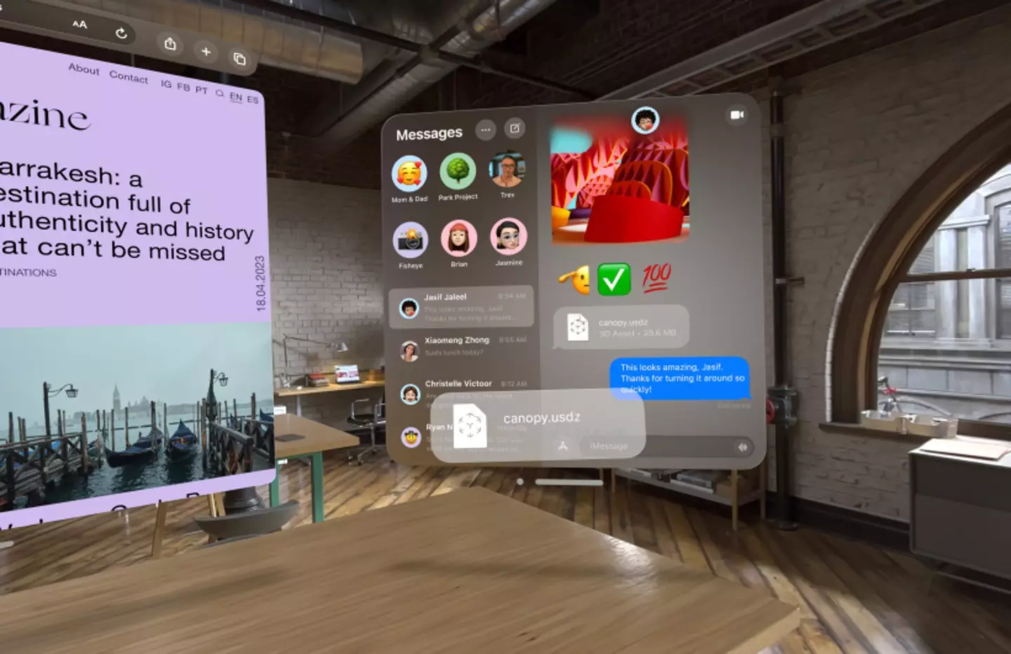 The Apple Vision Pro projects apps onto your surroundings.