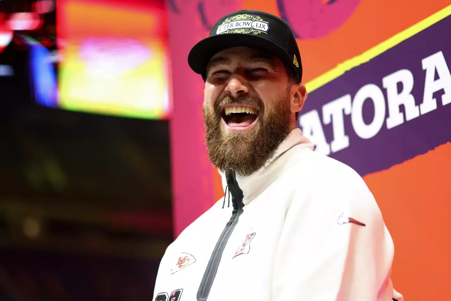 Travis Kelce was asked about Kanye's music (Kevin Sabitus/Getty Images)