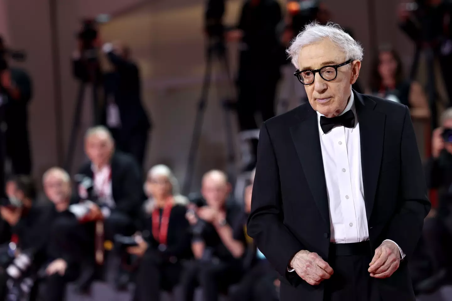 Woody Allen appeared at the film festival last night.