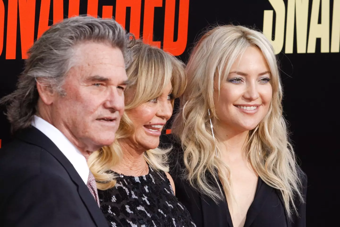 Hudson with Goldie Hawn and Kurt Russell.