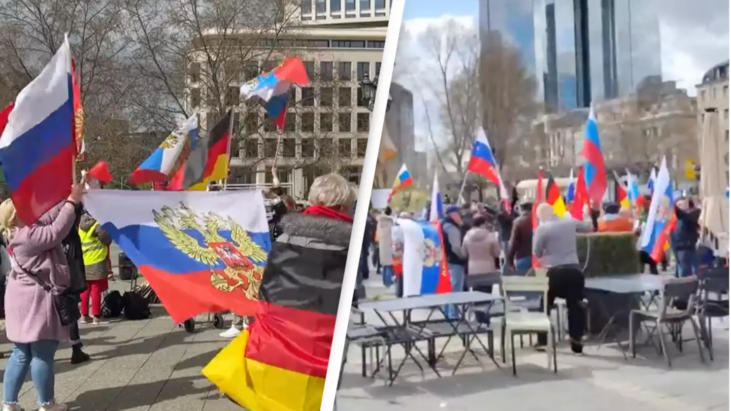 Thousands Of Pro Putin Protesters Demonstrate In Germany In 'Parade Of Shame'