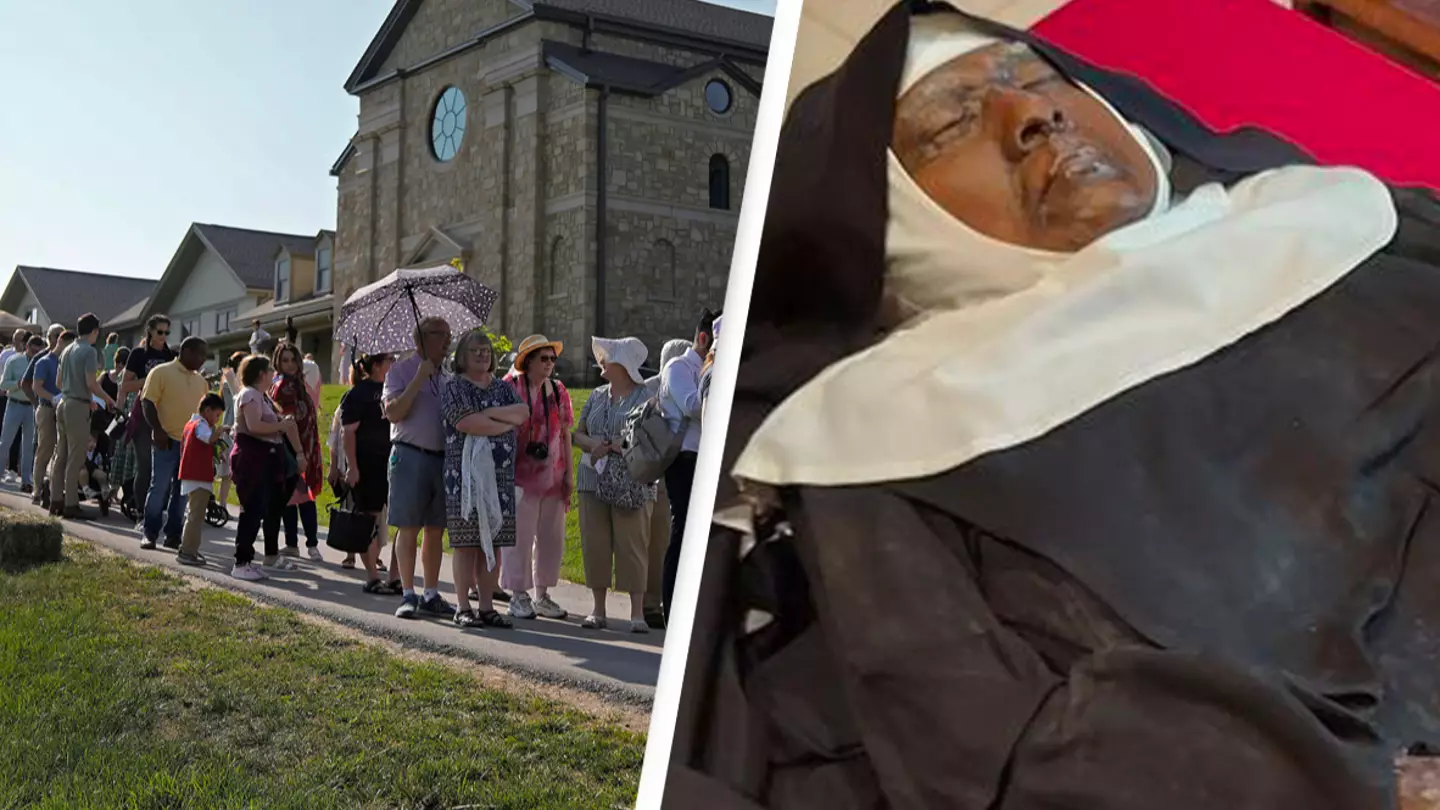 Huge crowds visit body of 'miracle' nun whose body shows no sign of decay four years after death