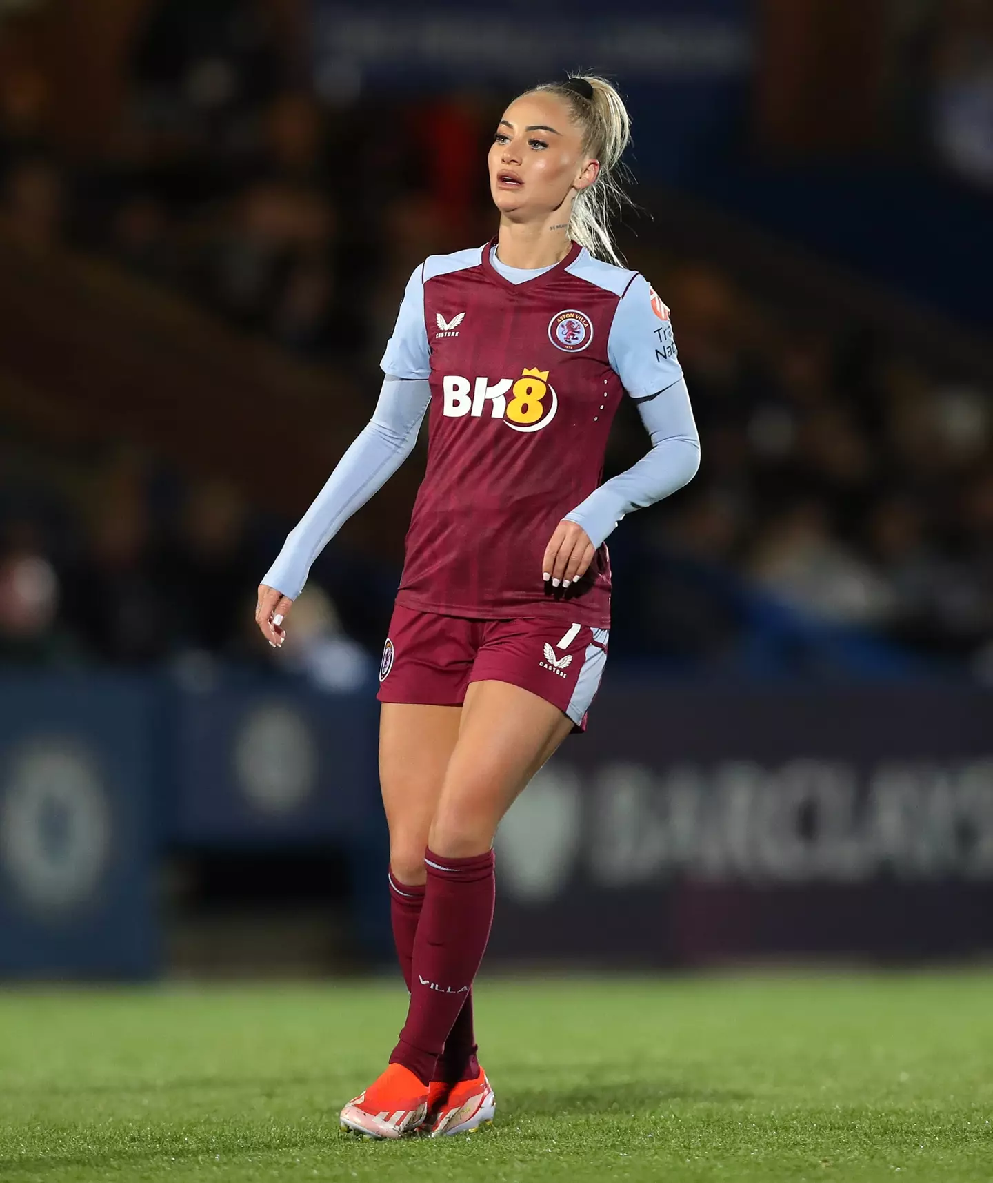Alisha Lehmann plays for Aston Villa in England. (Crystal Pix/MB Media/Getty Images)