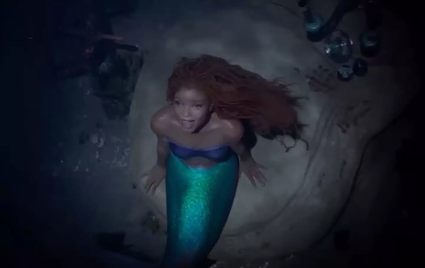 Singer Halle Bailey as the beloved mermaid Ariel.