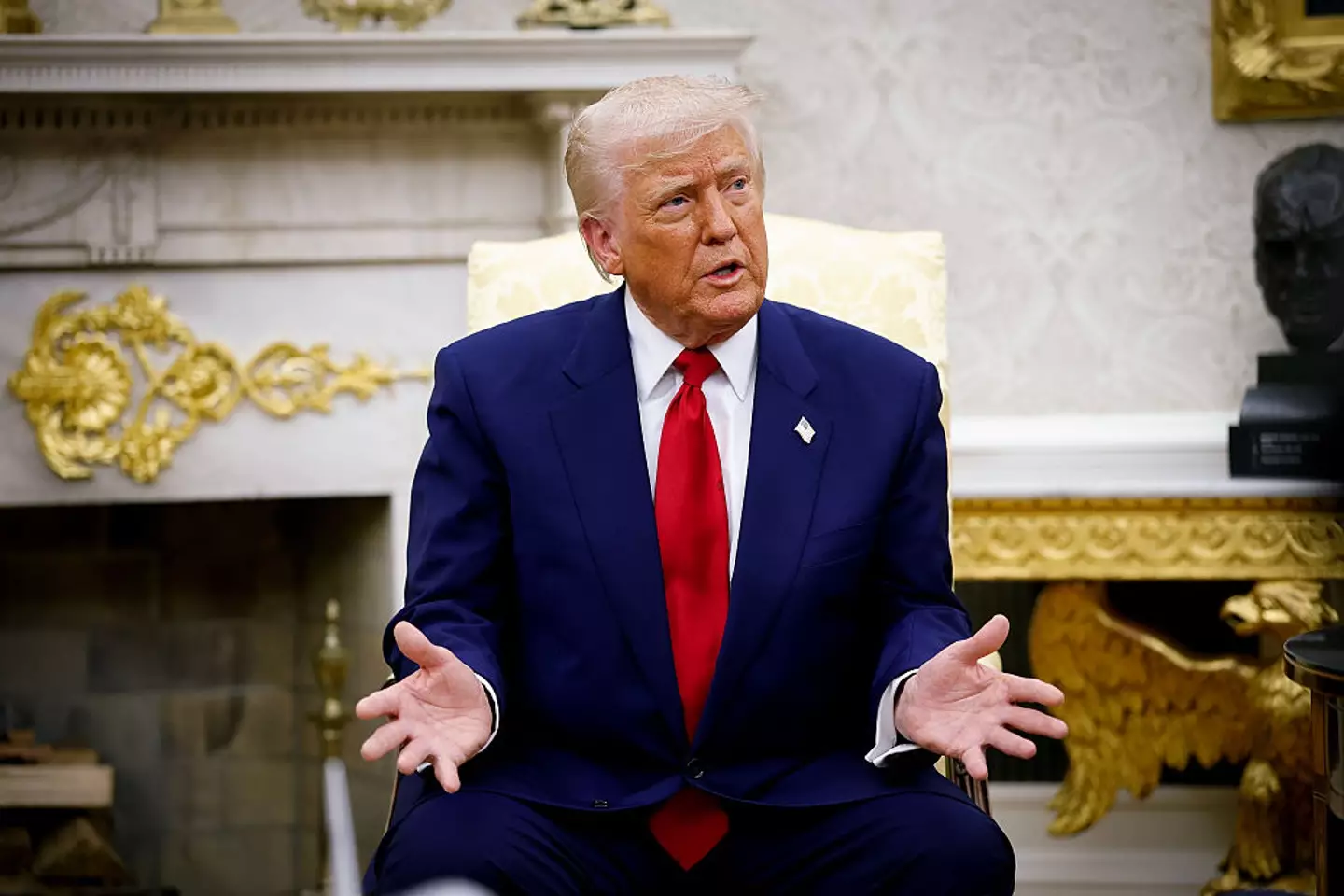 President Donald Trump's 104 percent tariff on Chinese imports has now came into play (Kevin Dietsch/Getty Images)