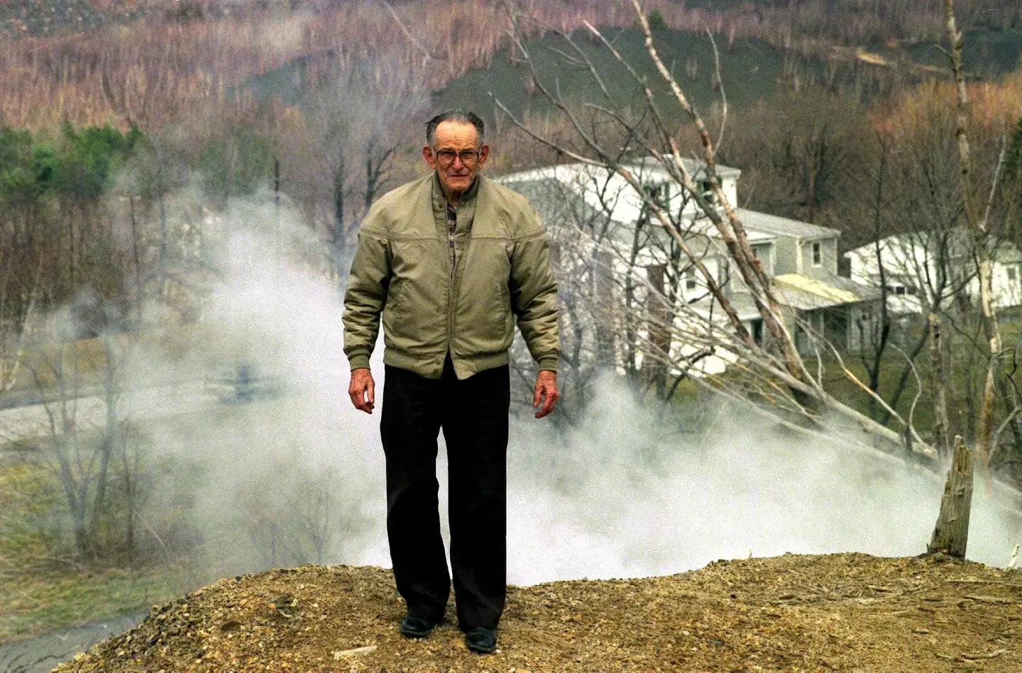 Lamar Mervine, the Mayor of Centralia, pictured in 2000.