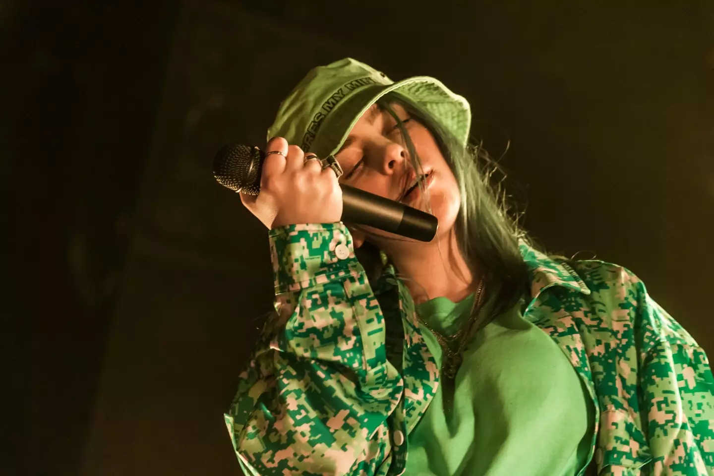 Billie Eilish performing in Los Angeles.