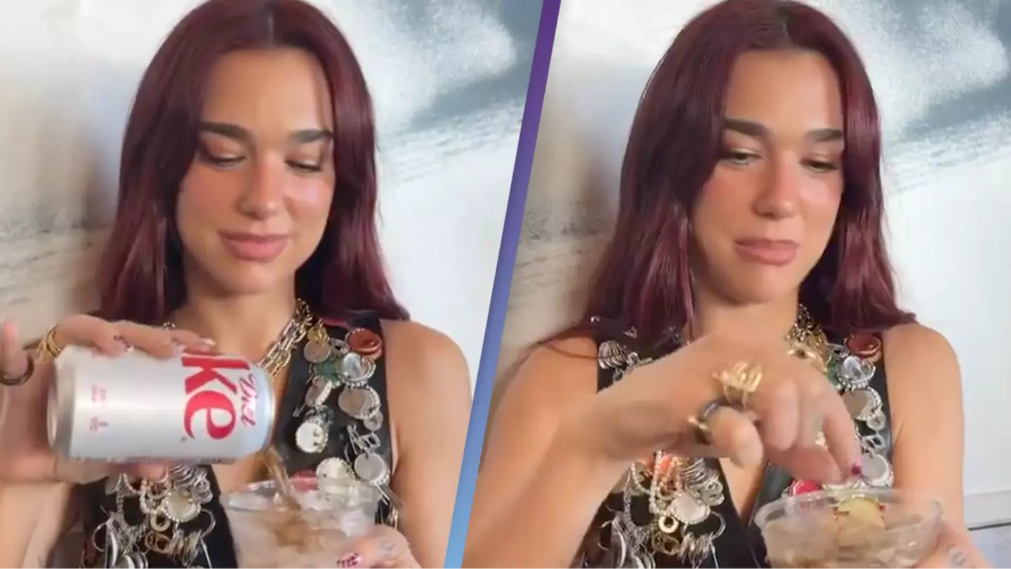 People disgusted after Dua Lipa reveals what she mixes with Diet Coke and drinks