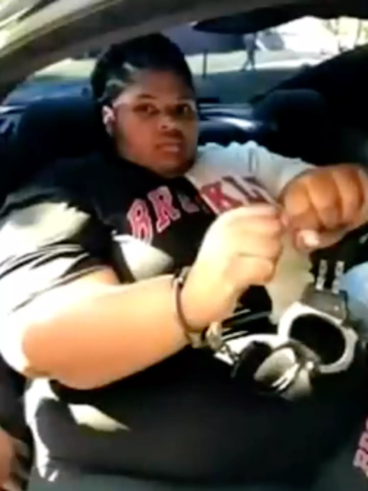 Former security specialist Mary Moore is accused of having 'improper physical contact with another inmate'.