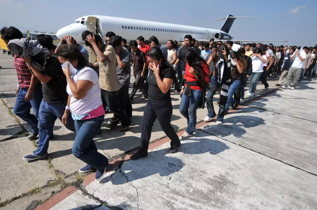 Migrants deported from the US arriving in Guatemala (EITAN ABRAMOVICH/AFP via Getty Images)