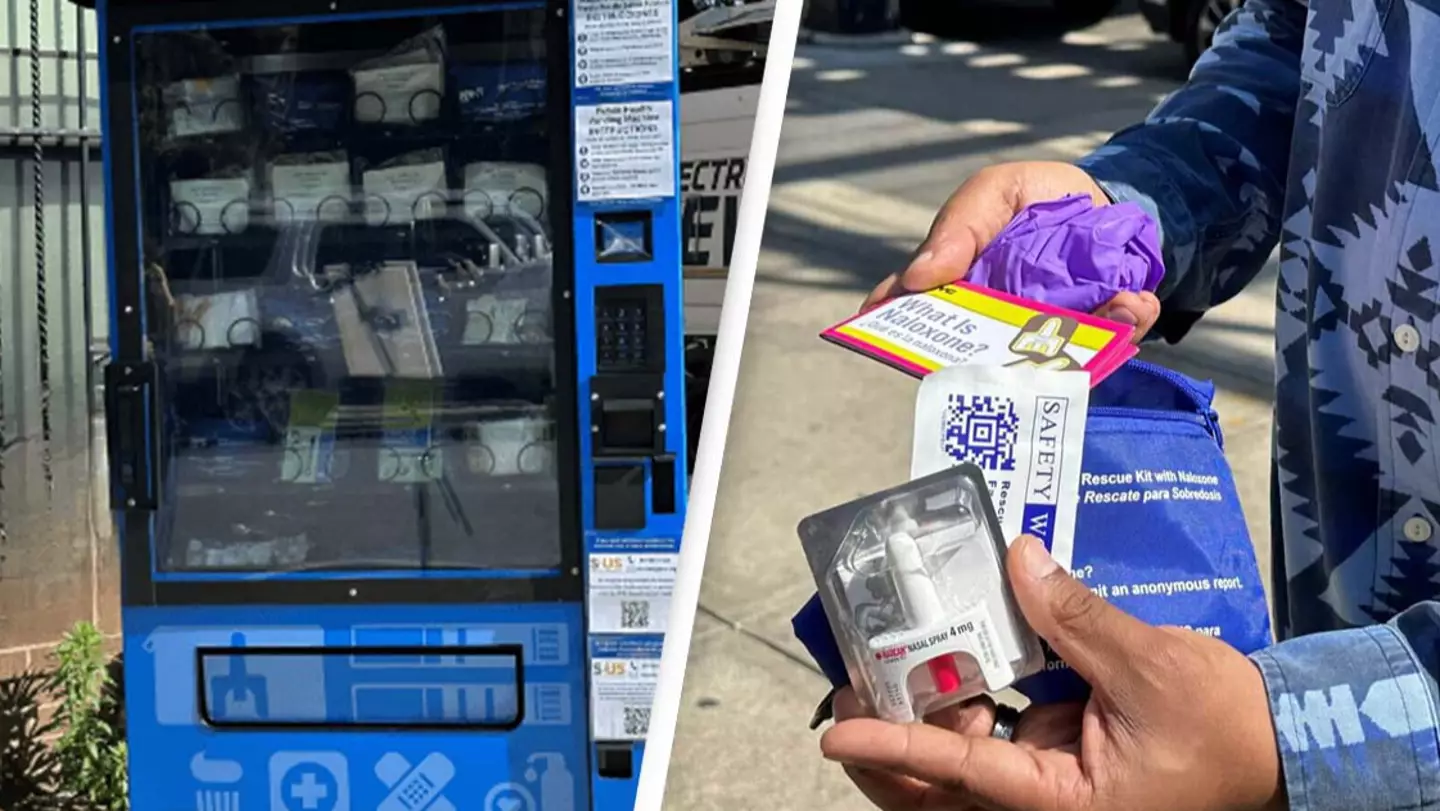 Vending machine filled with free crack pipes and Narcan empty just 24 hours after launching