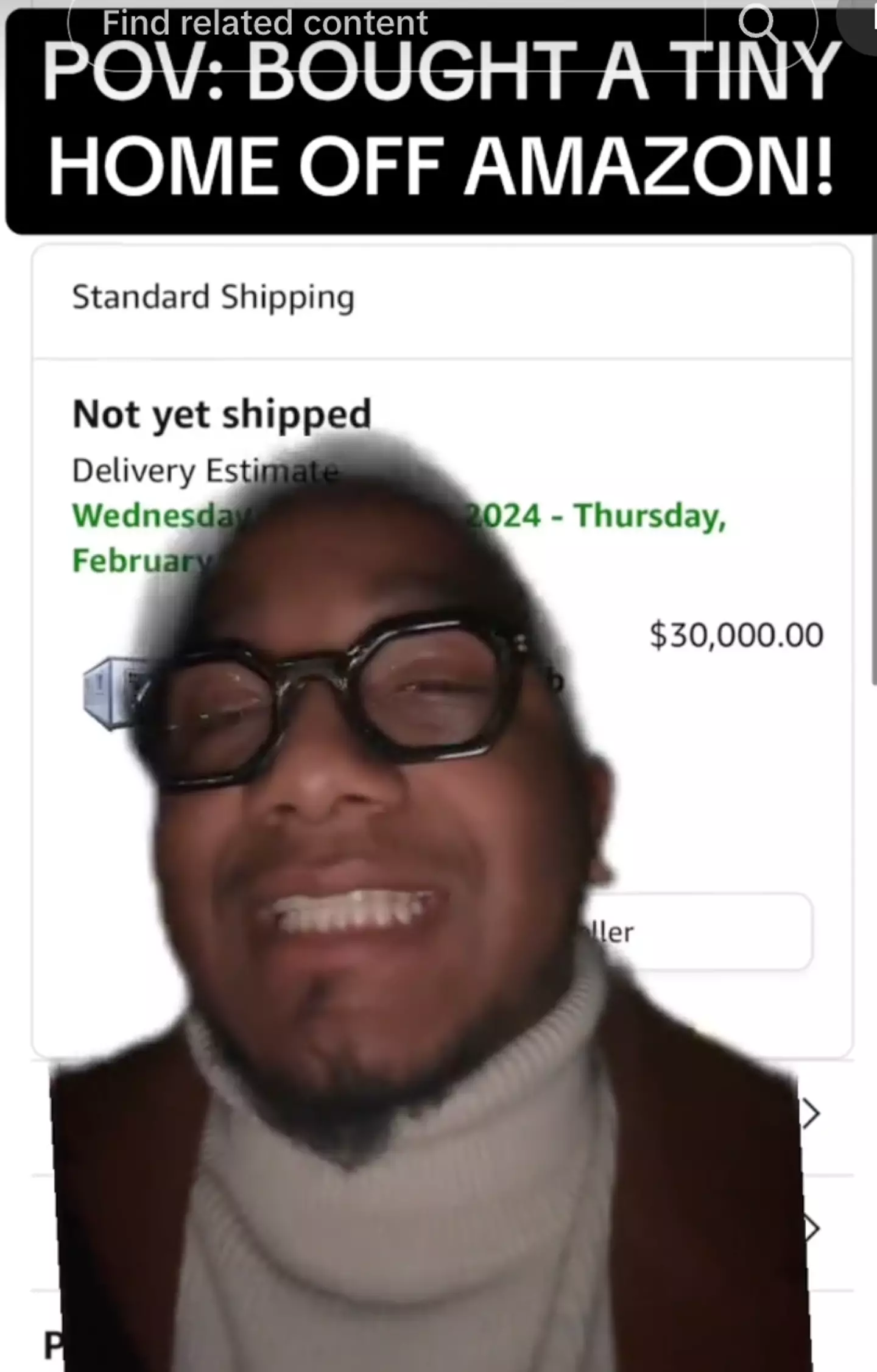 A man 'bought a tiny home off Amazon' (TikTok/ @gilgra2023)