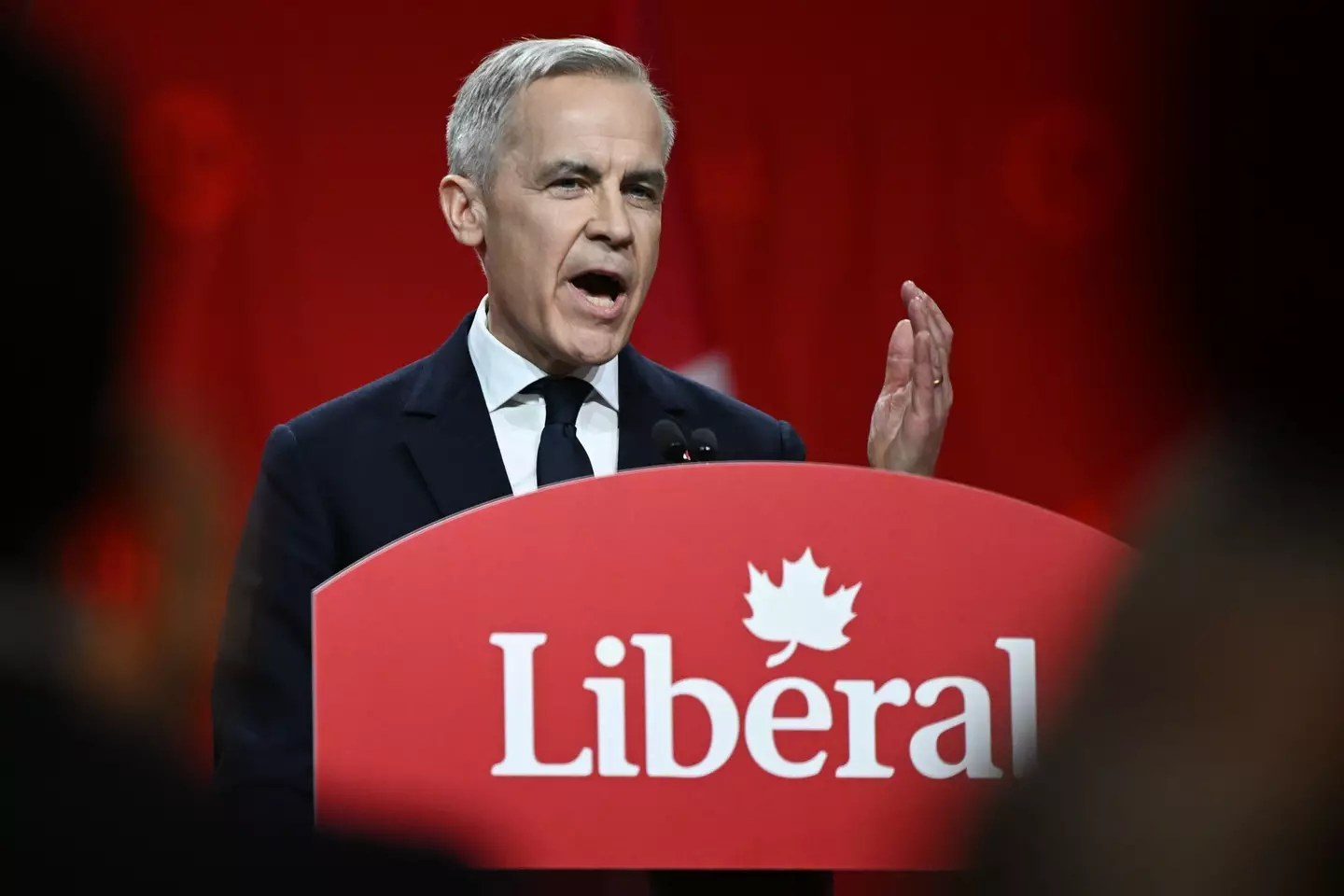Carney wasted no time in hitting out at President Trump (Artur Widak/NurPhoto via Getty Images)