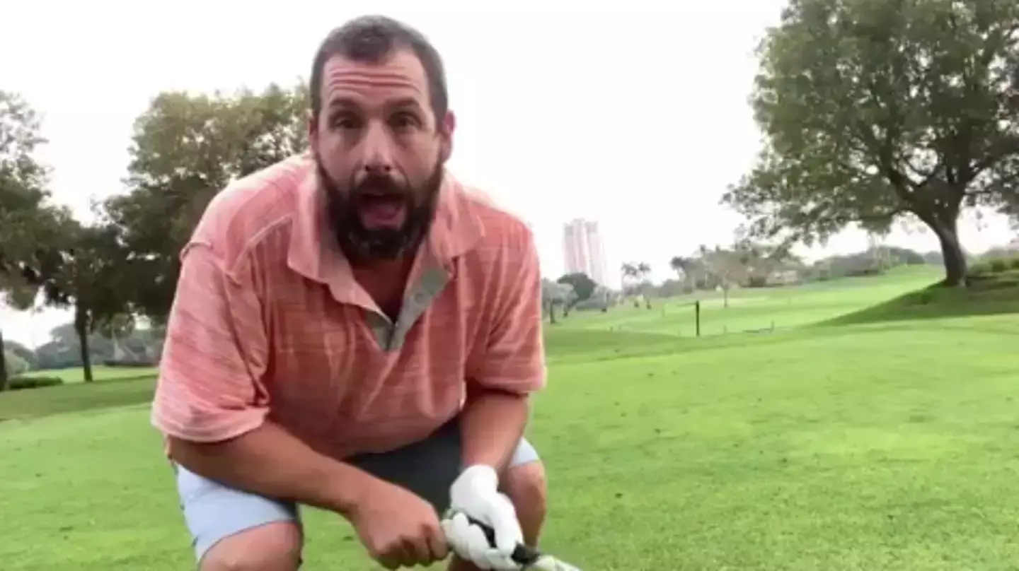 Adam Sandler has still got what it takes after whipping out the Happy Gilmore golf-swing 25 years later.