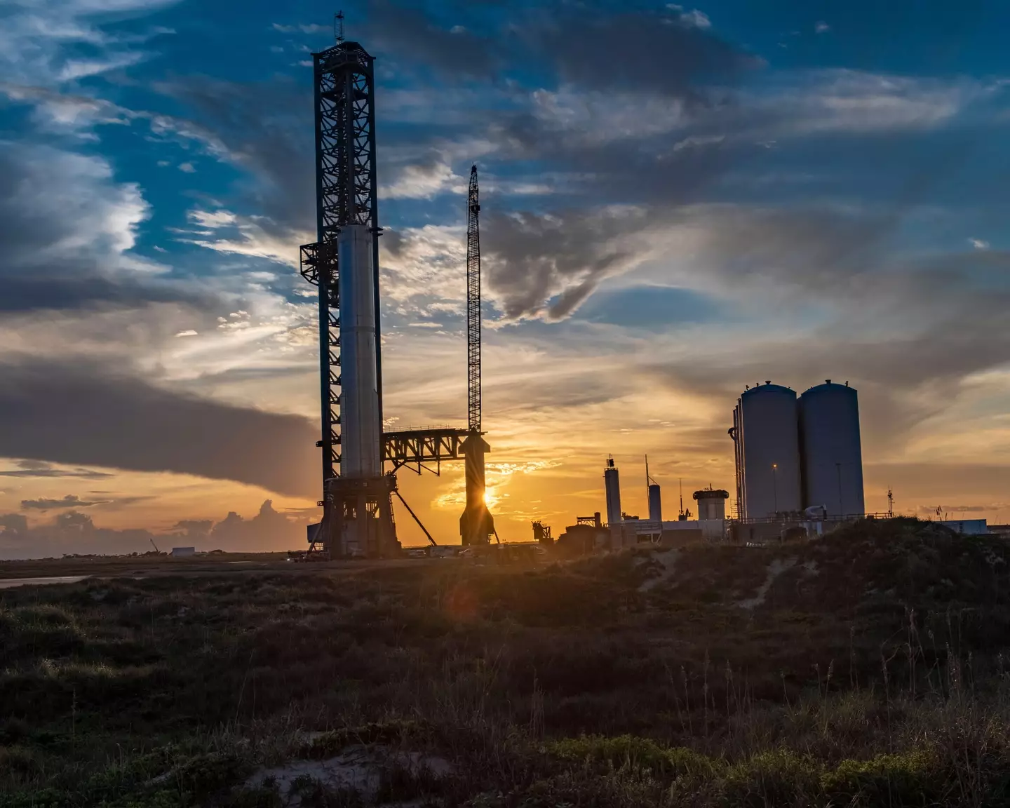 The SpaceX launchpad in Texas.