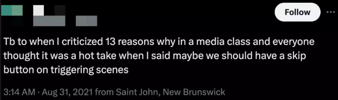 13 Reasons Why faced a lot of backlash (X)