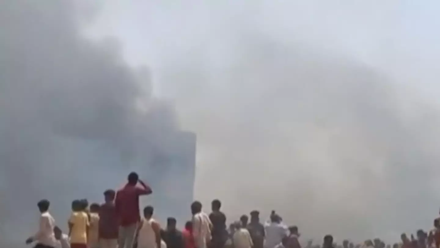 The plane reportedly crash landed in residential area (Sky News)