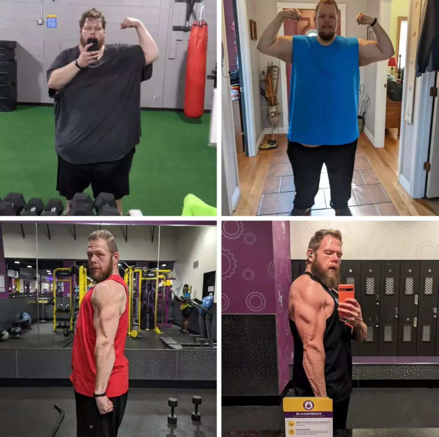 Exercise and a healthy diet helped Prochaska lose weight.(Instagram/ @3to1fitness)