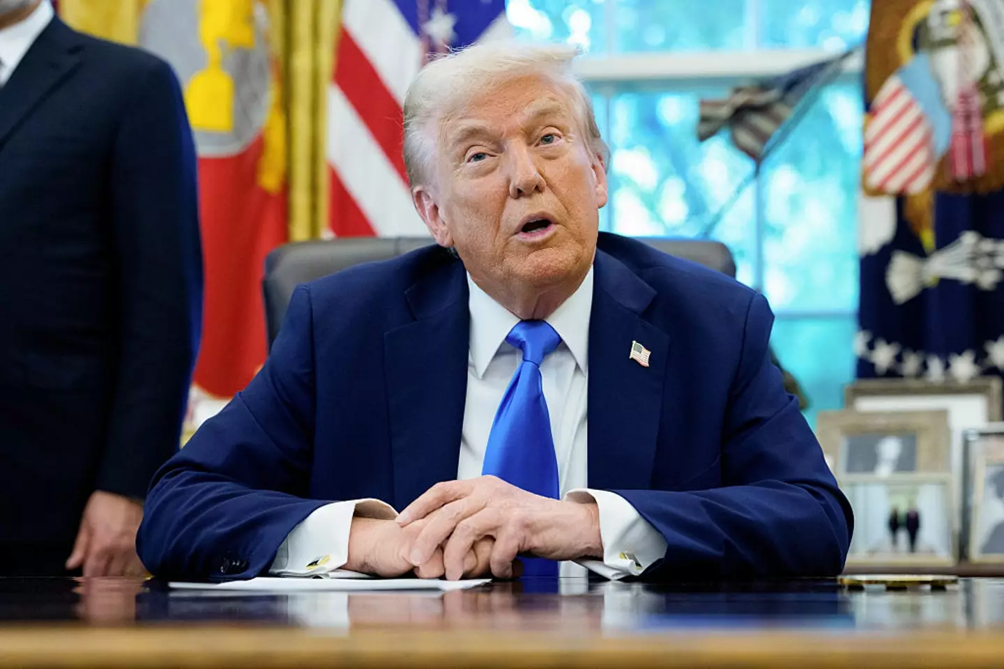 Trump said it could be 'big trouble' (Aaron Schwartz/CNP/Bloomberg via Getty Images)