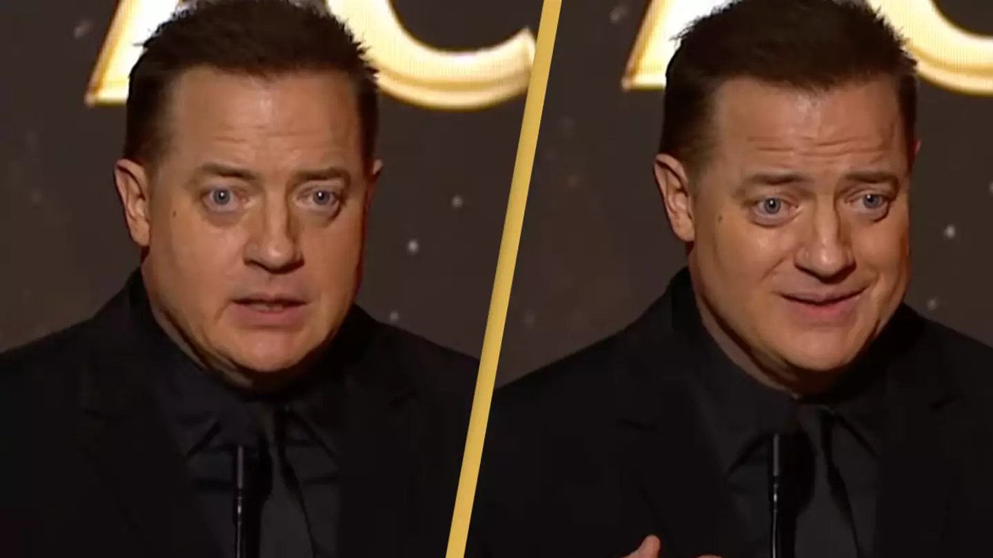 Brendan Fraser breaks down in acceptance speech after winning Best Actor for his performance in The Whale