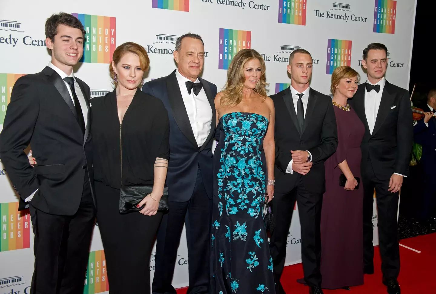 Hanks family photo at Artists' Dinner. (Alamy)