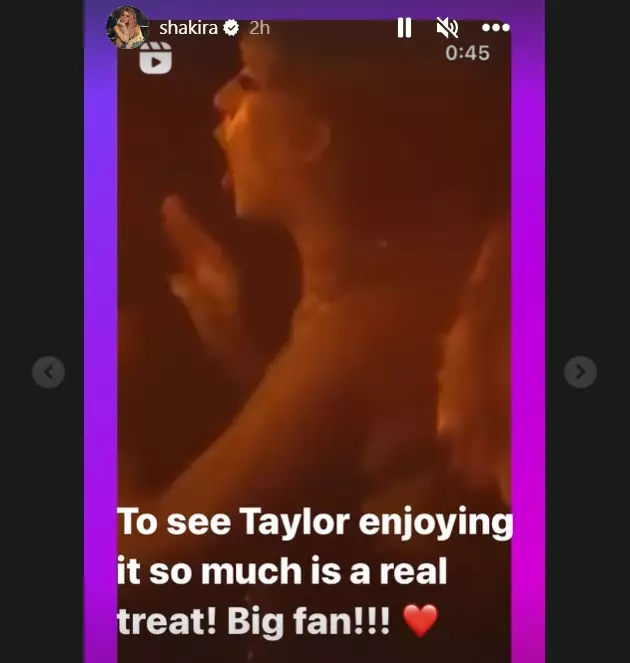 It's safe to say that Shakira is a fan of Taylor Swift.