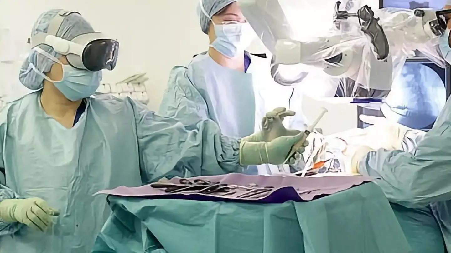A member of the surgical team used the Apple Vision Pro to help execute a procedure in a London hospital.