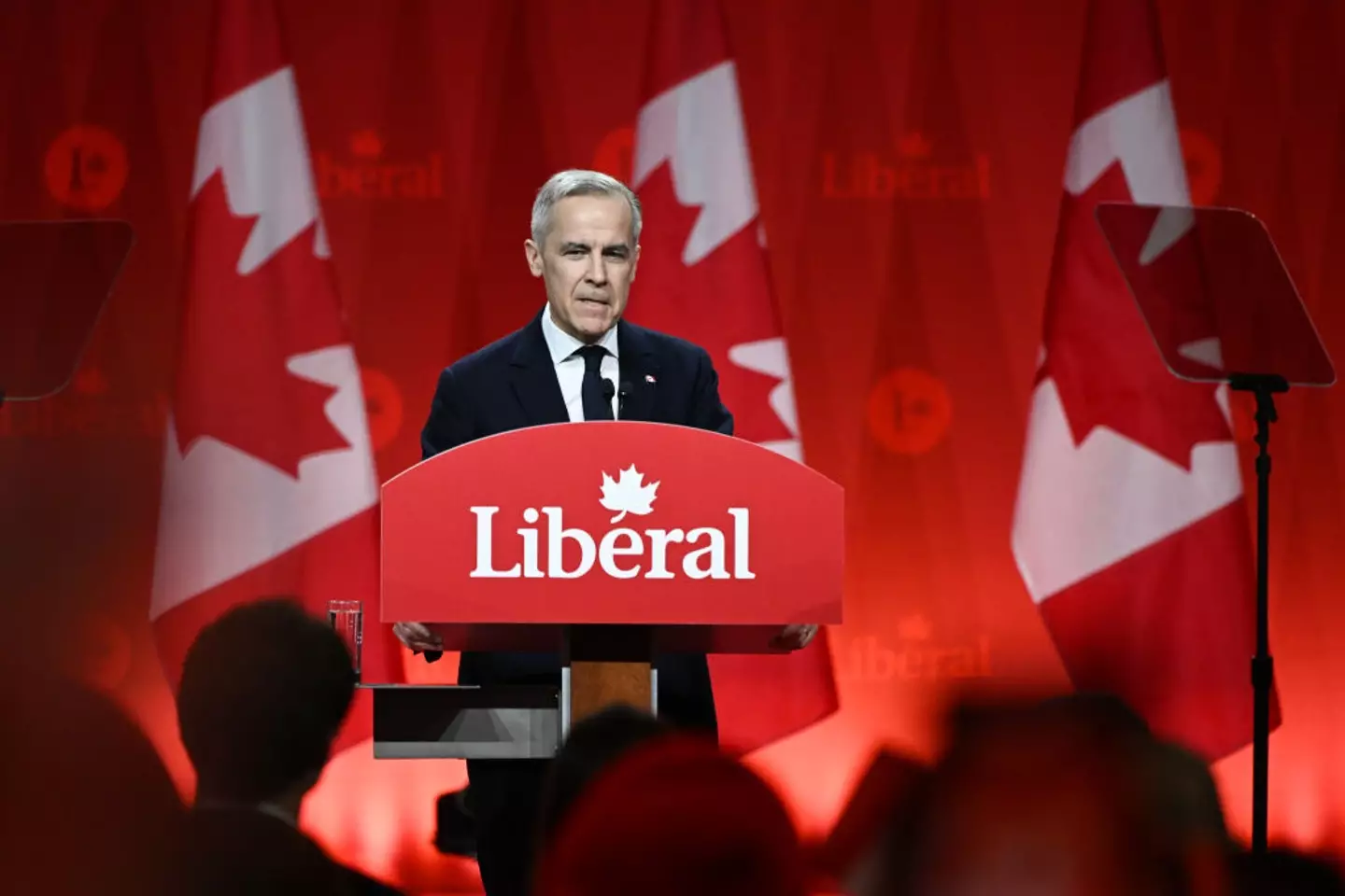 Mark Carney has promised to push back on Trump's trade war with Canada (Artur Widak/NurPhoto via Getty Images)