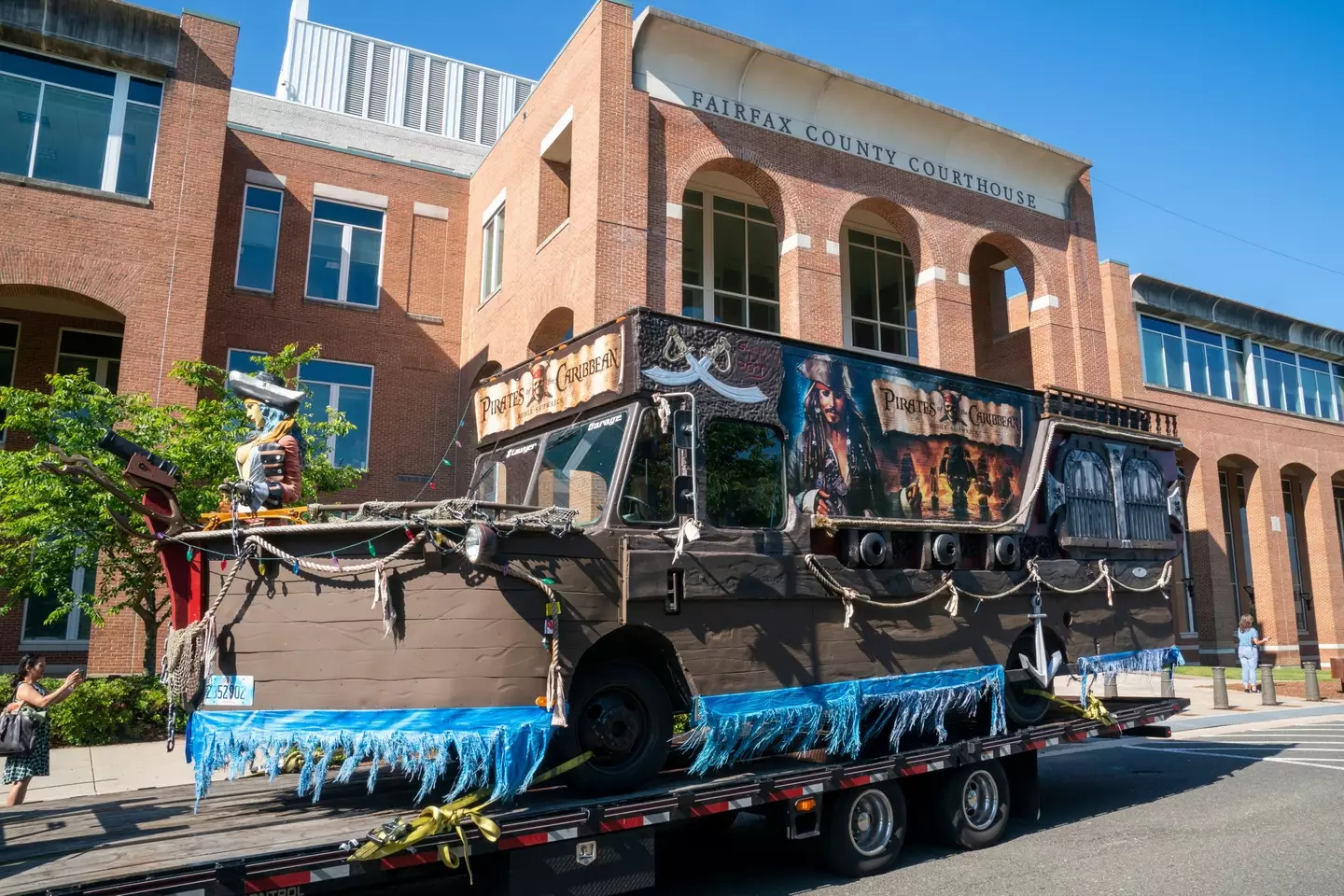 The 'ship' sailed past the courthouse 31 May.