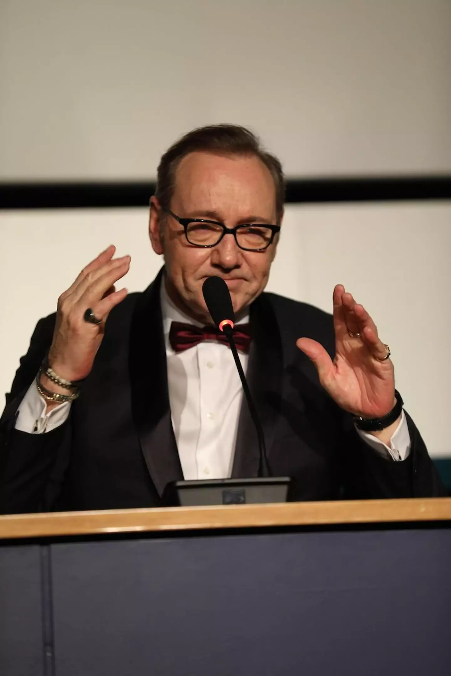 The 63-year-old who won a lifetime achievement award from the Museo Nazionale del Cinema made a speech in front of a sold out crowd in Turin, Italy on Monday (16 January).
