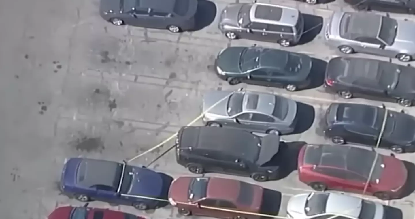 The tow yard where the Tesla was found (ABC7/YouTube)